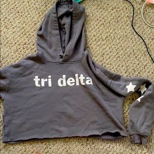 Tri Delta Size M cropped sweatshirt